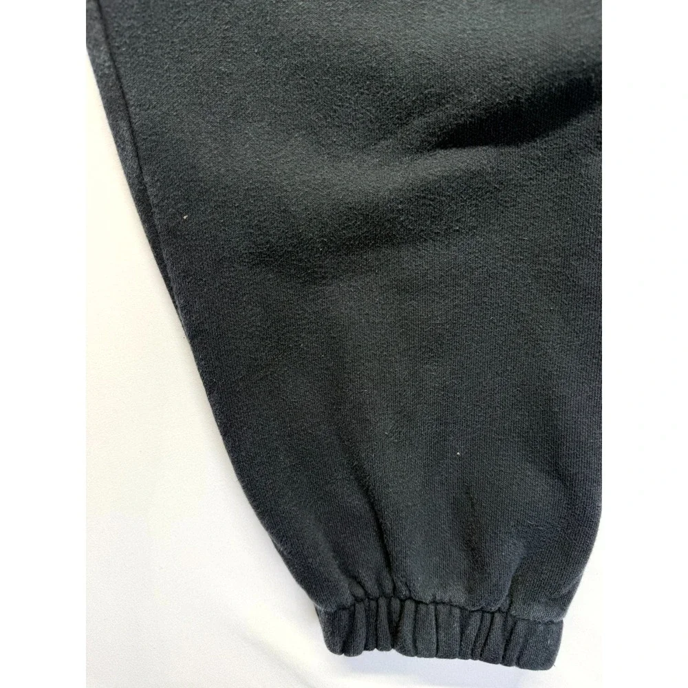 Nike Team Sweatpants Mens Medium Black Fleece Lined Ankle Zip Jogger Sportswear
